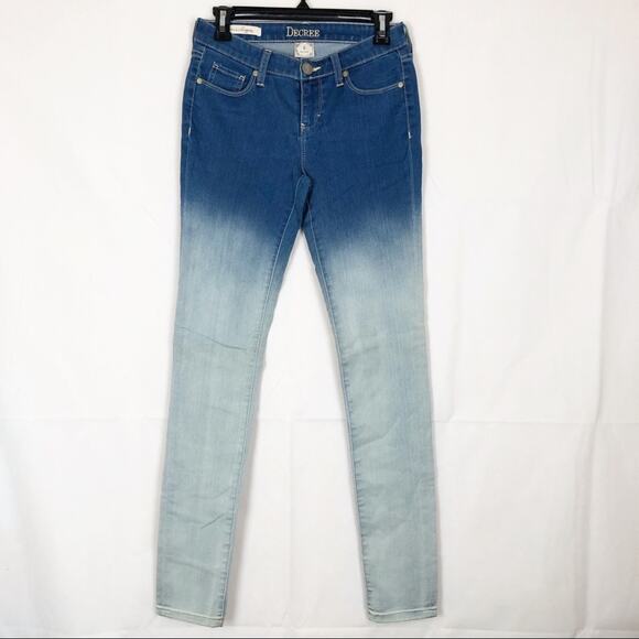Decree Dip-Dye Denim Legging Jeans Juniors Size 5 - Picture 1 of 5